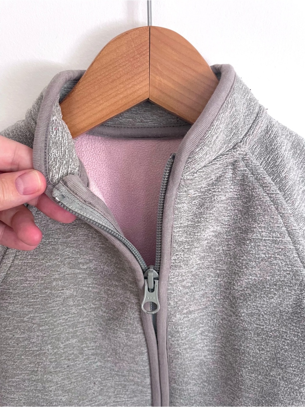 $5 💥Softshell Jacket, Fleece Lining, Baby Girl Heathered Gray Pink, Mock Neck